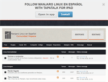 Tablet Screenshot of manjaro-es.org